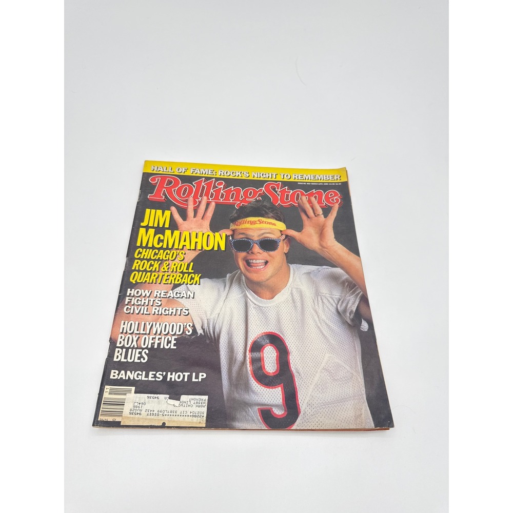 Vintage Rolling Stone Magazine March 1986 Jim McMahon Chicago Bears Issue 469